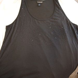*Lane Bryant - Women's Floral Beaded Tank Top*